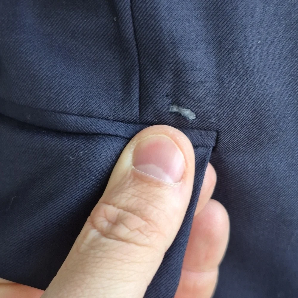 TOM JAMES Executive Collection Dark Navy Solid Bespoke Sz 50 L Mens Sport Coat - Picture 11 of 11